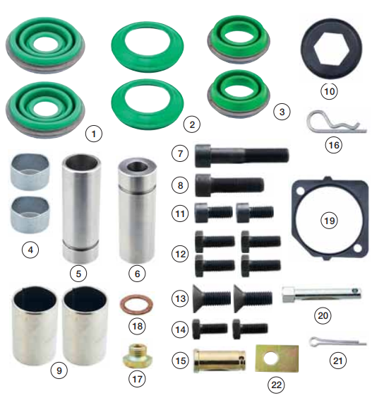 GK88050 Guide pin and seal kit