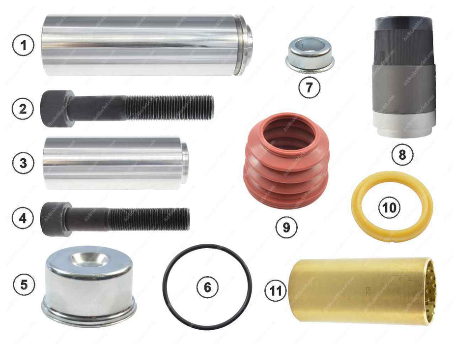 GK81002 Guide pin and seal kit SB6, SB7 Knorr-Bremse Caliper K001532