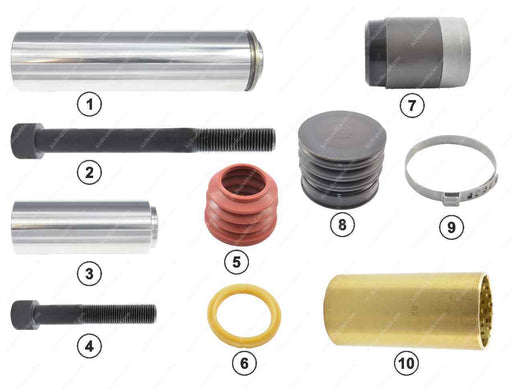 GK81016 Guide pin and seal kit SB6, SB7 Knorr-Bremse Caliper K000687, K000386, 1603326